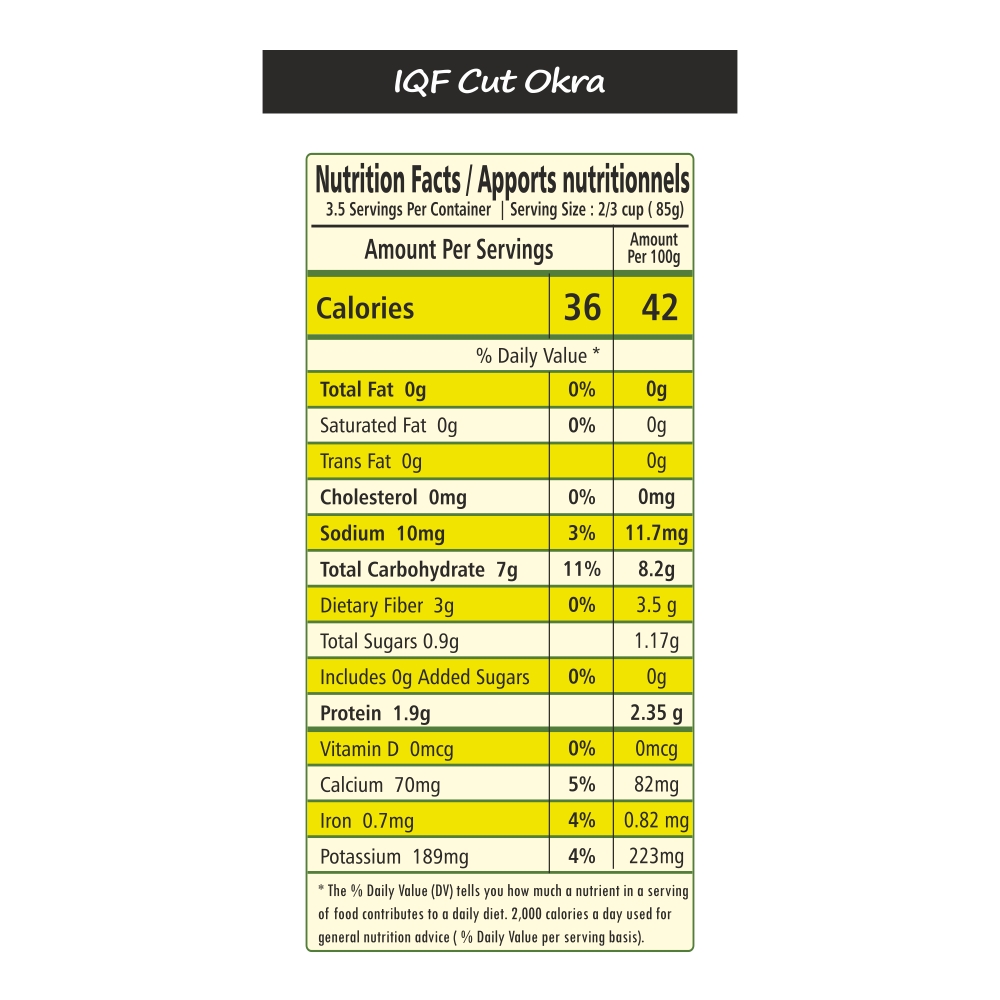 VegiNatural IQF Cut Okra - Image 3