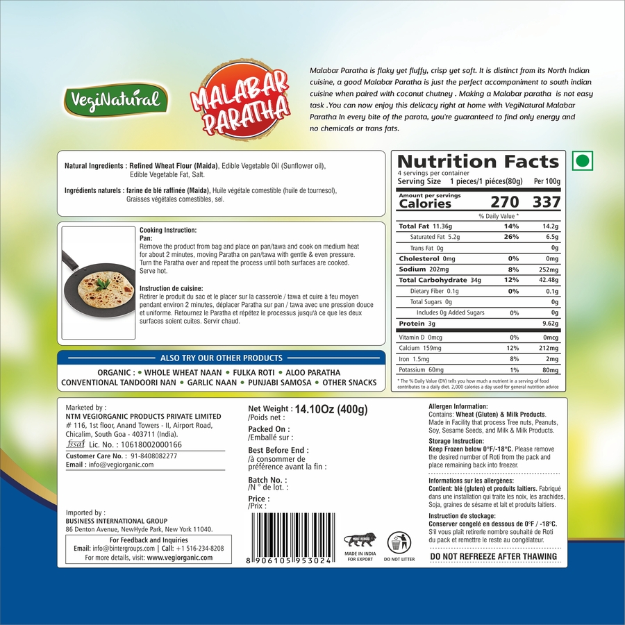 VegiNatural Malabar Paratha - Image 2
