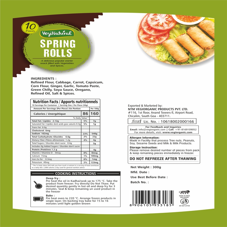 VegiNatural Vegetable Spring Roll - Image 3