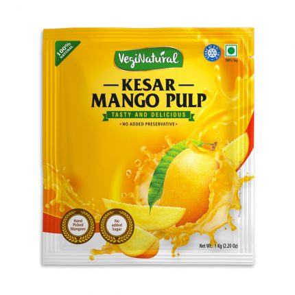 VegiNatural IQF Kesar Mango Pulp